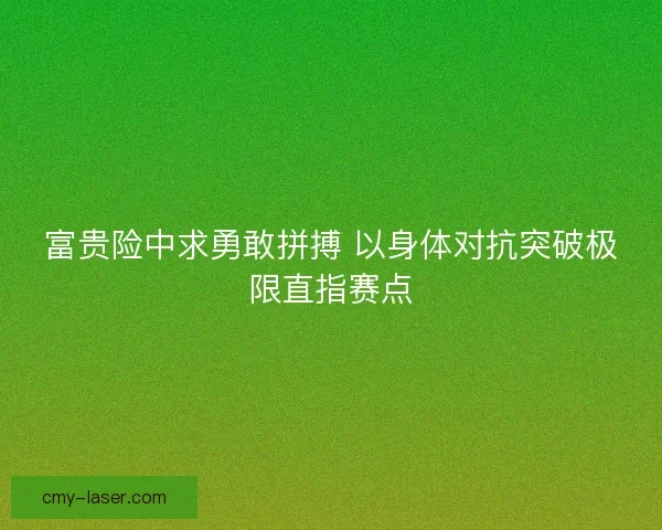 富贵险中求勇敢拼搏 以身体对抗突破极限直指赛点