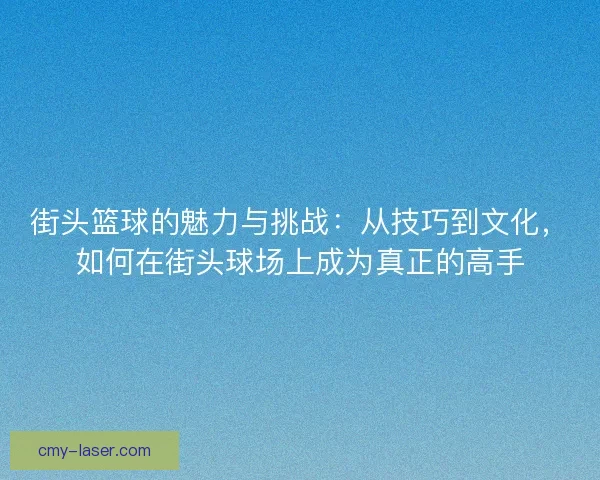街头篮球的魅力与挑战：从技巧到文化，如何在街头球场上成为真正的高手