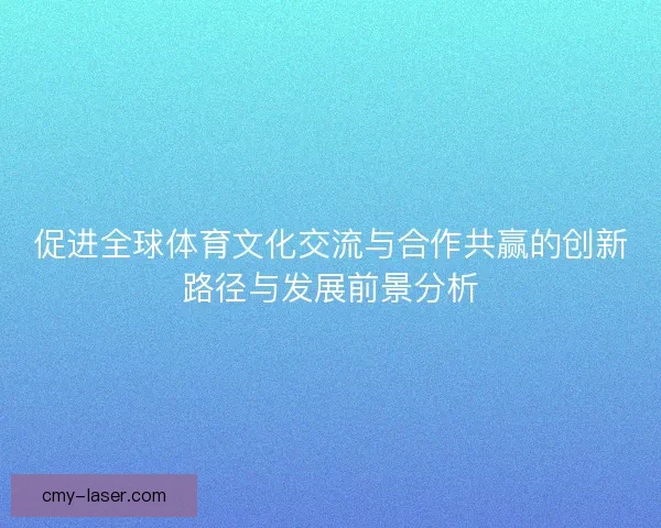 促进全球体育文化交流与合作共赢的创新路径与发展前景分析