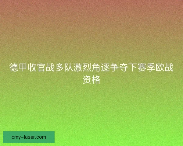德甲收官战多队激烈角逐争夺下赛季欧战资格 德甲收官战多队激烈角逐争夺下赛季欧战资格